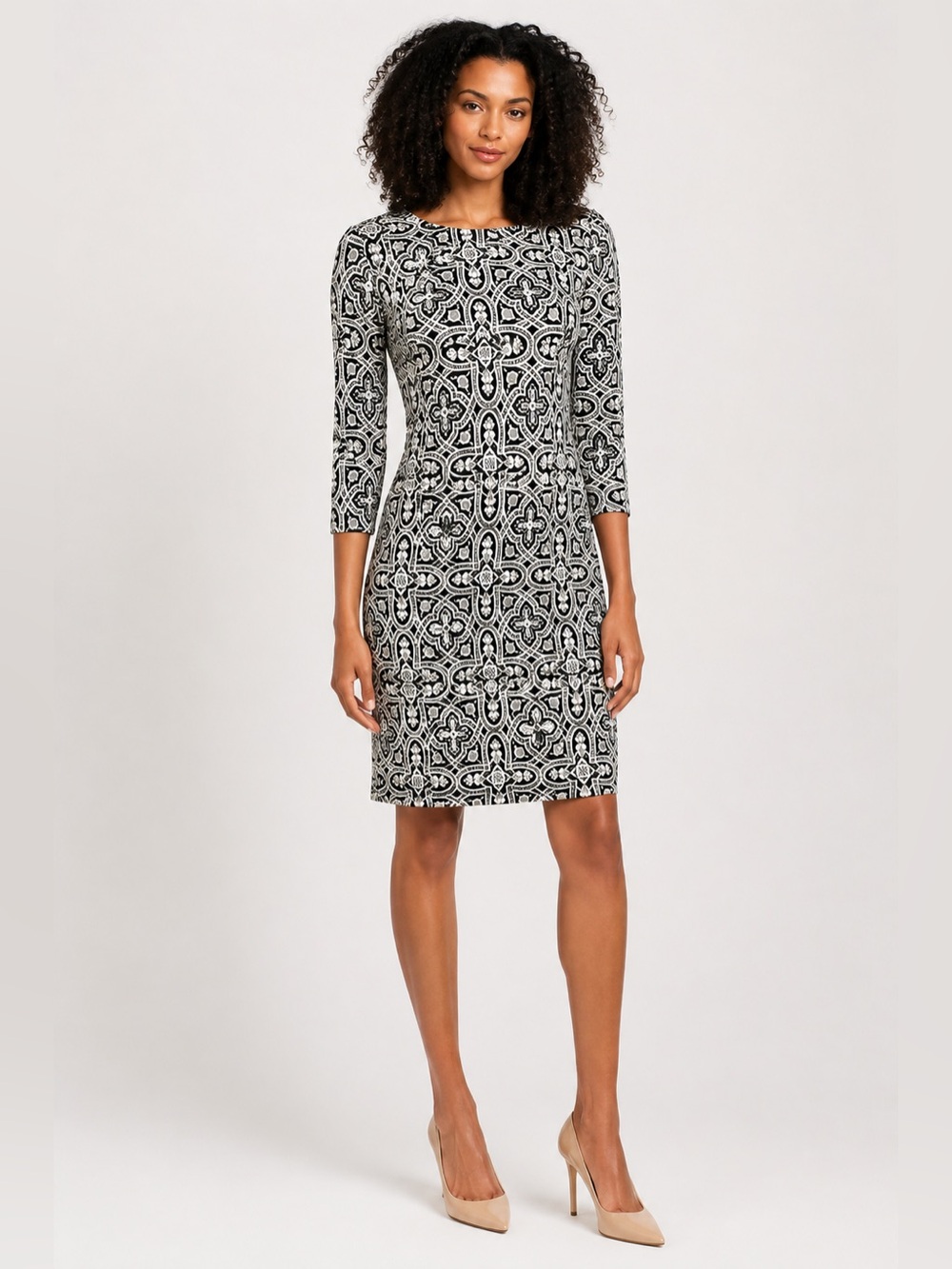 J McLaughlin Catalina cloth three-quarter sleeve dress XS